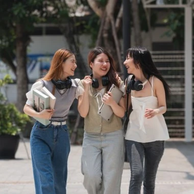 Singapore skyline and campus